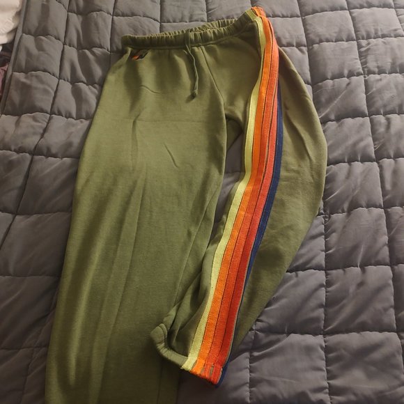 Aviator Nation Pants - Aviator Nation 5 stripe jogger sweatpants size medium